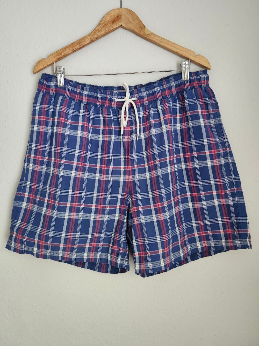 BROOKS BROTHERS 6" Montauk Plaid Print Swim Trunks L